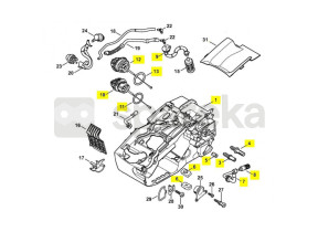 Carter moteur ms 193 1137-020-3004