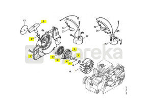 Carter vent.+lanceur 1130-080-2100