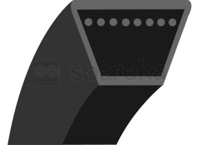 Courroie lisse trapézoïdale adaptable ariens, john deere (section: 1/2