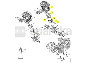 Cylindre av piston d.47 mm 1141-020-1206
