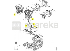 Cylindre avec piston d.47mm 1140-020-1201