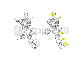 Cylindre+piston d48/034 1125-020-1202
