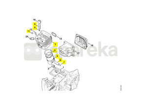 Cylindre+piston d60/084 1124-020-1203
