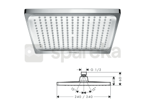 Douche de tête crometta e 240 1jet kb eco 9l 26727000