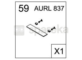 Etagere rectangulaire en verre noire AURL837