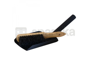 Linxor - kit pelle et balayette à cendre en fer 39 cm - bois EGK3427