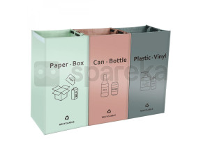 Linxor - lot de 3 sacs de recyclage réutilisables pour tri sélectif - 160l EGK3356