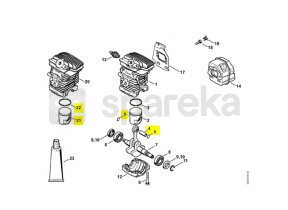Piston complet d.37 mm 1139-030-2003