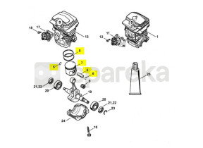 Piston complet d.44mm 1143-030-2007