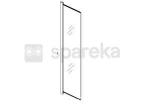 Quad panneau de verre transparent fixe silver 80 032QUAD203S1FGP