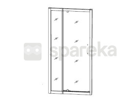 Quad porte pivot transparente silver (98-122) 032QUAD212S3CPD