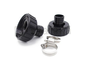 Raccord cannelé ø 32mm noir + joint + écrou pour pompes poolmax tp 25-35 7514768