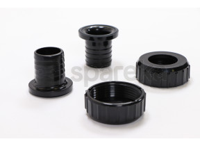 Raccord cannelé ø 38mm noir + joint + écrou pour pompes poolmax tp 25-35-50-75-120-150 7534014