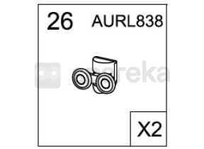 Roulette double noire de diametre 23mm x4 AURL838