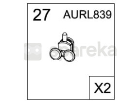 Roulette simple 23mm avec corps platique avec bouton x4 AURL839