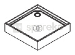 Squ-nerea-80 receveur de douche avec fond en aluminium 085NEREA2SST