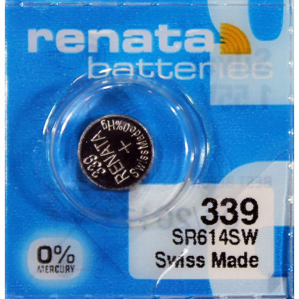 Blister de 1 pile bouton oxyde argent x339 sr614sw