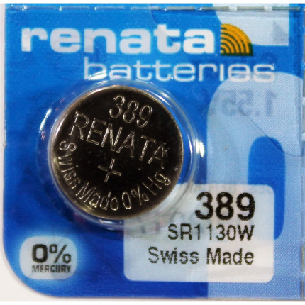 Blister de 1 pile bouton oxyde argent x389 sr1130w