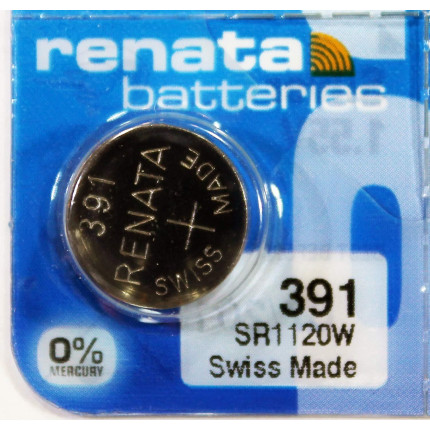 Blister de 1 pile bouton oxyde argent x391 sr1120w