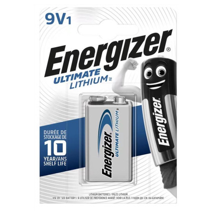 Blister de 1 pile ultimate lithium l522 e-block 9v