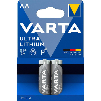 Blister de 2 piles ultra lithium lr6 mignon aa - <span>6106301402</span>