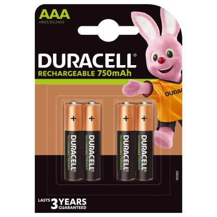 Blister de 4 accus rechargeables 1,2v aaa hr3 750mah