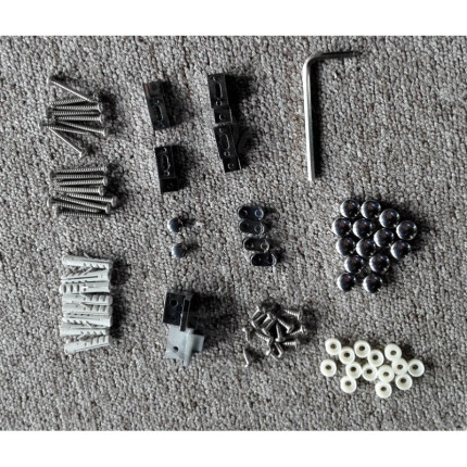 Chevilles, vis, clips, charnières, connecteurs couleur chrome da168-1