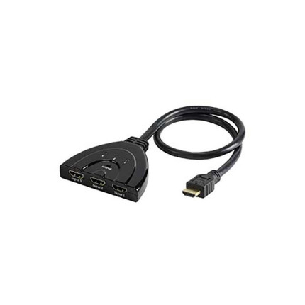 Commutateur hdmi automatique 3 entrees 1 sortie cable 50cm 307974 itc-1