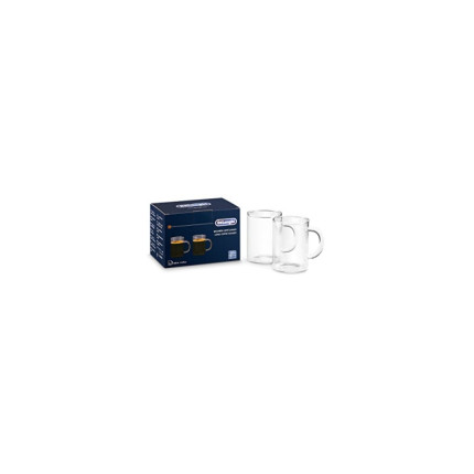 Delonghi dlsc320 ensemble de verres a cafe long americain tasse resistante en verre borosilicate confortable a tenir lavable