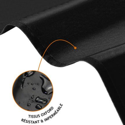 Linxor - housse de protection imperméable et anti-uv pour parasol déporté - 265 x 40 - 70 - 50 cm - noir-4
