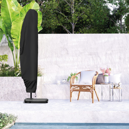 Linxor - housse de protection imperméable et anti-uv pour parasol déporté - 280 x 30 - 81- 45 cm - noir-5