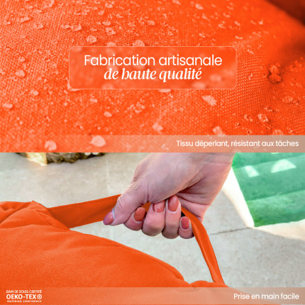 Linxor - kit de coussins pour palette capitonnés - orange-2