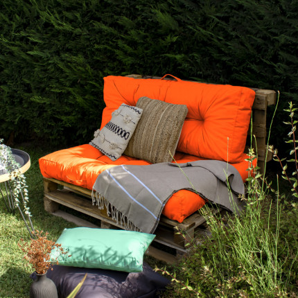 Linxor - kit de coussins pour palette capitonnés - orange-3