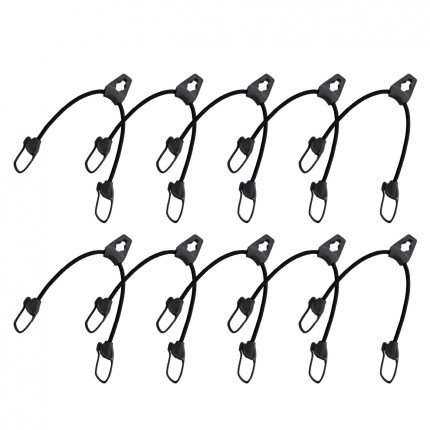 Linxor - lot de 10 tendeurs sandows sécurisés et normés avec passant piton - noir-1