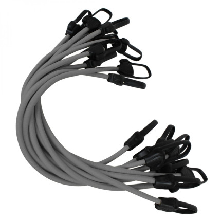 Linxor - lot de 10 tendeurs sandows sécurisés et normés - gris