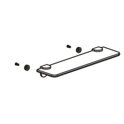 Quad cabine étagère en verre