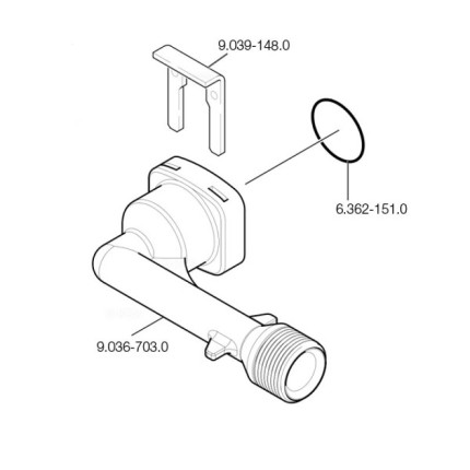 Raccordement de sortie d'eau en l karcher 9.036-703.0-4
