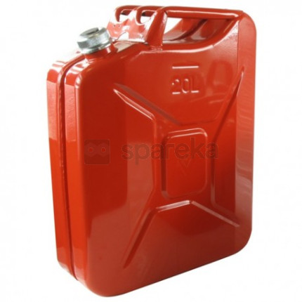 Jerrican métallique 20 litres. peinture extérieure à la poudre de couleur rouge. traitement intérieur antirouille et résistant à tout carburant. fermeture à vis avec bouchon incorporant un aimant - <span>8307003</span>