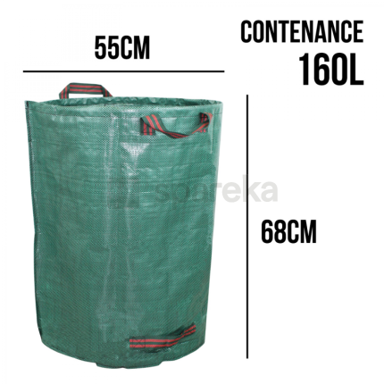 Linxor - lot de 3 sacs de déchets 160l en pp 150g/m² autoportants - <span>egk975</span>-2