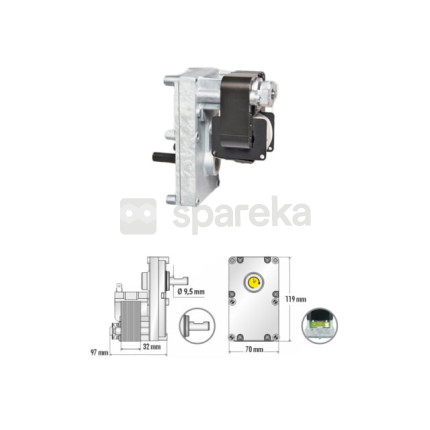 Motoréducteur mellor con encoder 4 rpm - <span>fb1271</span>