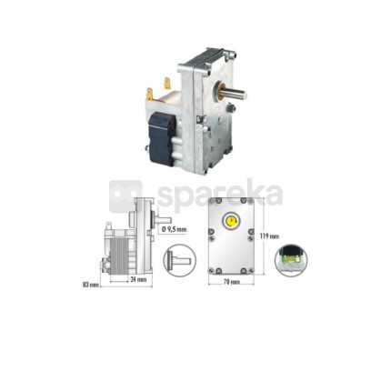 Motoréducteur merkle korff 1,5 rpm avec encoder - <span>mksf15e</span>