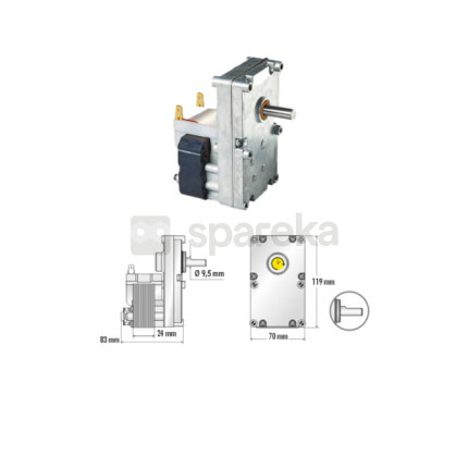 Motoréducteur merkle korff 2 rpm - <span>s10200</span>