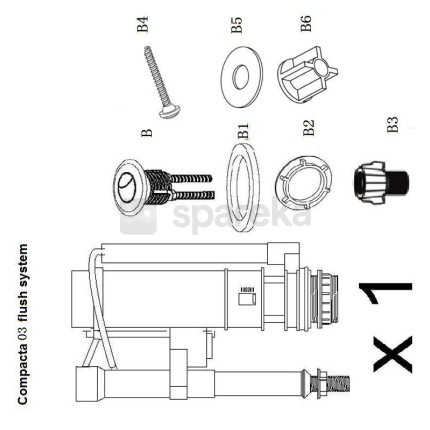 Raccordement eau + vis fixation entre réservoir et selle