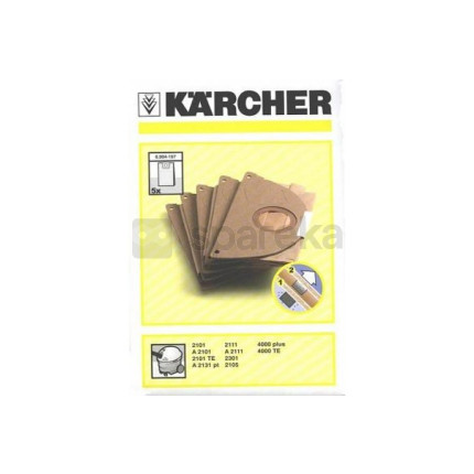 Sachets filtre papier A 2000/2101/2111 Aspirateur d'extérieur 6.904-167.0